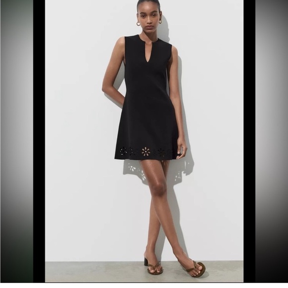 NWOT Zara knit dress with openwork embroidery size Medium - Picture 1 of 11